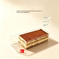 Moule à Tiramisu Rectangulaire en Acrylique Transparent, Base à Gâteau, Plateau Long, Spatule, Ensemble Complet d'Outils TXAD1704