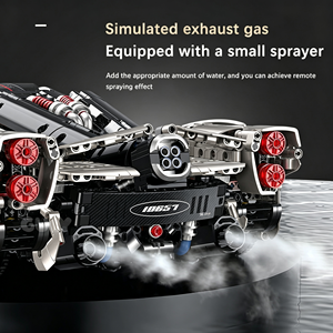 GULY10657 Coche 1:8 Serie Supercar Utopia, Modelo de Carreras, Juguete Educativo de Construcción, Bloques de Plástico para Armar, Juego de Construcción DIY - Product Image 6