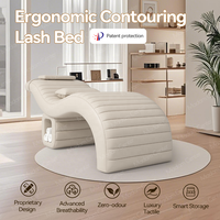 Fauteuil de beauté moderne Madamcenter avec lit à cils incurvé, table cosmétique avec design ergonomique pour usage commercial