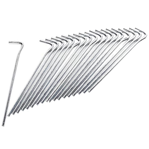 Piquets de tente en acier galvanisé moderne, crochets en forme de J, piquets de tente pivotants, attaches de <span class=keywords><strong>jardin</strong></span>, marque XJR - Product Image 3