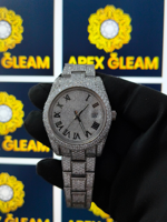 Montre pour homme de qualité supérieure avec diamants Moissanite VVS, mécanique, en acier inoxydable, étanche, tendance, disponible à un bon prix