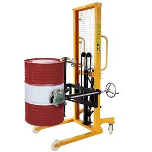 Camión de tambor de aceite portátil hecho en China con manijas manuales mecánicas estándar Rotador de tambor de barril y apilador para levantar tambores móviles - Product Image 1