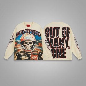 Suéter Godspeed Fashion Rock Street Pure de Cuello Redondo en Algodón de 320g. Suéter transpirable sin forro, camiseta recta de manga larga para primavera - Product Image 3