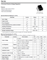 Régulateur de tension positive 78L12U 3 bornes SOT-89 SMT Entrée 35V Sortie 100mA 11.5-12.5V 100% Original et Traçable Code de lot