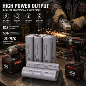 Batería Recargable de Carga Rápida TenPower-50XG, 21700 Li-ion, Alta Descarga 90A, 800 Ciclos, para Bicicletas Eléctricas, Scooters, Embarcaciones y Aplicaciones Marinas - Product Image 1