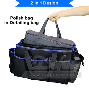 Fournisseur de confiance personnalisé Organisateur de <span class=keywords><strong>coffre</strong></span> de nettoyage automatique Sac de rangement pour <span class=keywords><strong>voiture</strong></span> avec sac de polisseuse - Product Image 2