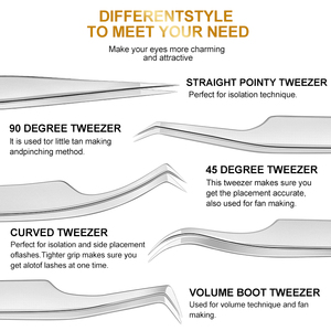 Высококачественный Пинцет для ресниц из нержавеющей стали, профессиональный инструмент для макияжа бровей - Product Image 4