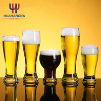 Verres à bière artisanaux lavables au lave-vaisselle, 425 ml, 600 ml, verres à bière classiques transparents pour bar, pub, pint, pilsner