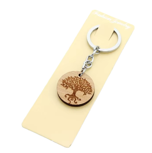 Blank Wooden Carabiner Keychain Personalized Key Tags with Ring Graduation Activities Small DIY Gifts PVC