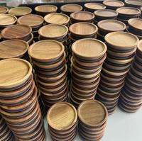 Couvercles de bocaux Mason à bouche régulière Bocal de mise en conserve avec joint en silicone hermétique Couvertures de bocaux Mason de stockage en bois d'acacia