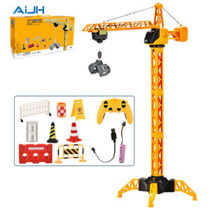 AiJH - Grúa <span class=keywords><strong>de</strong></span> <span class=keywords><strong>Juguete</strong></span> con Control Remoto <span class=keywords><strong>de</strong></span> 6 Canales, Rotación <span class=keywords><strong>de</strong></span> 360 Grados, Grúa <span class=keywords><strong>de</strong></span> Construcción RC con Luces para Niños, <span class=keywords><strong>Juguete</strong></span> <span class=keywords><strong>de</strong></span> Excavadora RC - Product Image 1