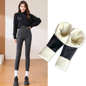 Due tipi di gambali termici invernali a vita alta da donna ricamati in <span class=keywords><strong>pile</strong></span> - Product Image 1