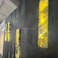 Panneaux de marbre translucide ultra-minces naturels, flexibles, pour luminaires, surface moderne, luxe, en promotion