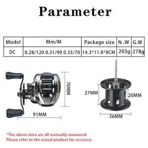 DARRICK baitcast moulinet de pêche DC2000 canne de pêche leurre électrolytique coulée moulinet de pêche avec alarme de déchargement