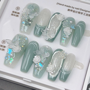 <span class=keywords><strong>Faux</strong></span> <span class=keywords><strong>ongles</strong></span> à presser Y2K Heavy Industry Square Stiletto Coffin Punk Metal DIY faits main, <span class=keywords><strong>manucure</strong></span> artificielle, prêts à poser - Product Image 4