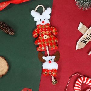 Christmas Hanging Ornament Set-Santa & Snowman Handmade Felt Oval High Quality 3 Colors for <b>Door</b> - Product Image 3