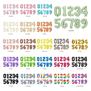 Hot Bán 16 32 40 Inch Số Lá Bóng 50Pcs Sinh Nhật Đảng Trang Trí Nhôm Lá 1 Để 9 16 Inch Inflatable Bóng - Product Image 3