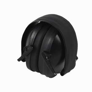 Orejeras tipo diadema de plástico negro, plegables, con reducción de ruido industrial, protección auditiva para uso en fábrica - Product Image 3