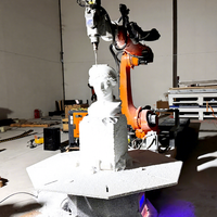 Robot de fraisage CNC à 7 axes contrôlé par PLC Kuka Kr210 R2700 avec moteur Hiteco pour le gravage de moules en bois et en mousse