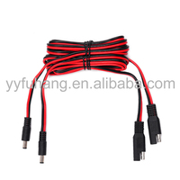 Câble d'extension à connecteur rapide SAEJ1128 mâle/femelle 2 broches avec prise CC, contacts en cuivre étamé, 12-24V 2.5A