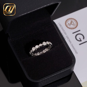 Vintage Dazzling Full Paved Lab Diamond S925 <b>Ring</b> IGI Certified Lab Grown Diamond Wide <b>Chunky</b> Band Designer Luxury Jewelry Women - Product Image 2