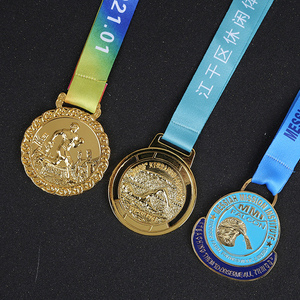 Médaille personnalisée en métal plaqué or pour récompenses sportives - Course de 5K/10K, Taekwondo, Arts martiaux - Édition Anniversaire Moulée - Product Image 2