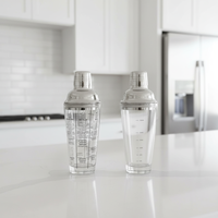 Verre à Martini Personnalisé avec Impression Personnalisée pour Barman, Shaker en Acier Inoxydable avec Couvercle, Tasse à Mélanger pour Cocktails