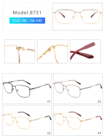 Lunettes optiques en vrac à monture métallique carrée, design élégant et simple, pour usage quotidien et correction de la vue, idéales pour les loisirs décontractés
