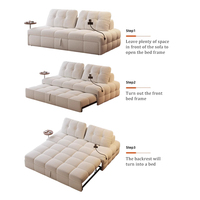 Sofá Cama Convertible Moderno para Oficina en Casa, Tapizado en Tela, Extensible, Plegable, para Sala de Estar
