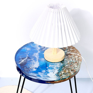 YS Büyük Yuvarlak Okyanus Masası Taburesi Silikon Kalıp DIY Sanat Ev Dekorasyonu Büyük Şarküteri Tabağı Epoksi Reçine Kristal Kalıp Araçları - Product Image 4