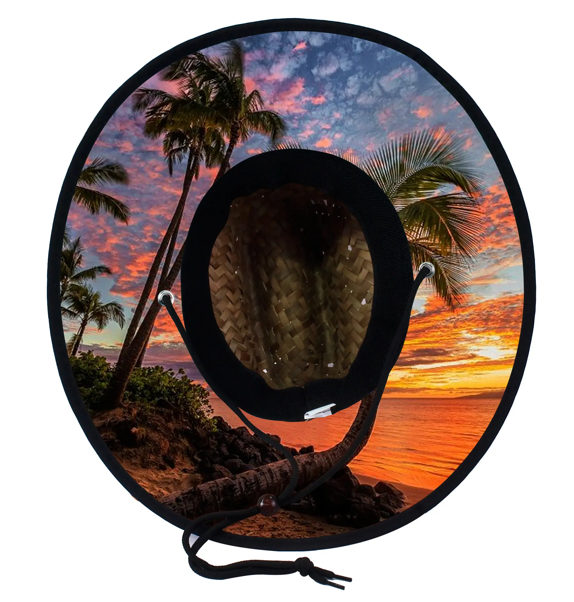 Toptan yaz cankurtaran hasır şapka altında ağız özel baskı amerika Sombrero logo ile plaj şapkası sörf cankurtaran hasır şapka