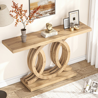 Tribesigns 55 pouces Farmhouse Table de couloir Table Console avec base unique Table de canapé moderne pour salon