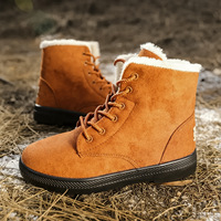 Nouvelles bottes de neige à tige haute de grande taille, élégantes, respirantes, en tissu de coton uni, pour femmes, pour l'hiver