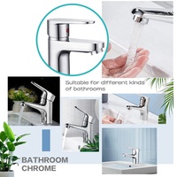 Robinet mitigeur de lavabo à levier unique, mitigeur moderne de salle de bains, robinet de lavabo chaud et froid