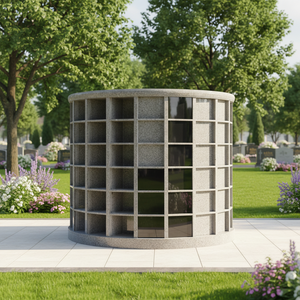 Pierre tombale en granit gris - Design américain traditionnel - Garantie 1 an - Utilisation en cimetière - Product Image 1