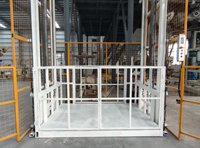 Ascenseur de marchandises hydraulique à rail unique certifié CE EN ISO 12100, 1 tonne, 4 m, avec contrôle logique PLC pour entrepôt souterrain/cave