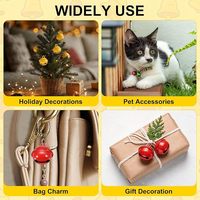Pendentifs clochettes en fer de 17 mm et 18 mm, breloques pour porte-clés, accessoires de bricolage pour bijoux, ornements, décorations de fêtes, fournitures pour animaux de compagnie