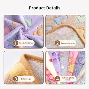 Hersteller Großhandel Coral Fleece Wasserdicht Umwelt freundliche Haustier decke Komfortable doppelseitige Matte Hunde Winter Soft - Product Image 2