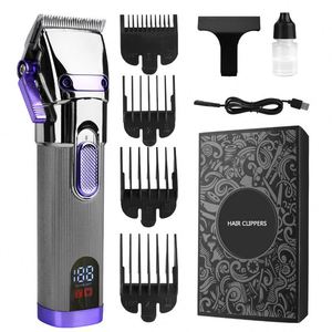 Multi Speed Adjustable Durable Hair Clippers with Sharp <b>Blades</b> Limiters <b>Barber</b> Tool Portable LCD Screen Hair Styling Machine - Product Image 6