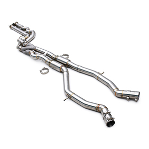 Tube intermédiaire d'échappement Boska avec tube en Z en acier inoxydable soudé TIG pour M3 M4 F80 F82 3.0T S55 2015-2019, tube intermédiaire d'échappement à longueur égale - Product Image 1