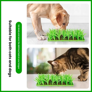 YS-New Pet Grass Silicone Slow Food Bowls จานเลียสำหรับสุนัข ป้องกันการสำลัก อาหารสัตว์เลี้ยงแบบยืดเวลาการกิน พร้อมจุกดูดสุญญากาศ - Product Image 4