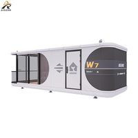 AISERR W7 Maison Capsule Hôtelière à Structure en Aluminium et Panneaux Sandwich - Légère, Installation Facile, Mobile, Préfabriquée, Design Moderne