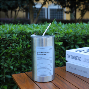 20oz boisson chaude froide bureau à domicile tasses isolées en acier inoxydable tasse de voyage en vrac à double paroi avec paille - Product Image 3