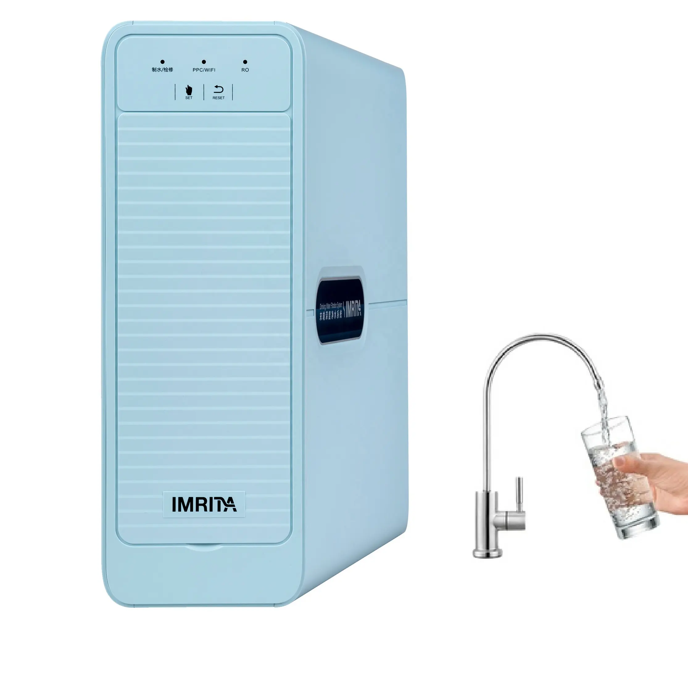 Imrita 0.0001 Micron Thuis Waterzuivering Osmose Systeem 3 Traps Ro Waterfilter Onder Gootsteen Waterzuiveraar Machine