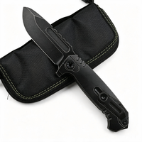 Couteau pliant en acier 10Cr15MoVCo avec manche en titane, couteau de poche EDC pour le camping, la survie, la pêche, les fruits et les usages multiples
