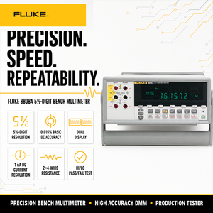 Fluke 8808A 5.5 Digit Precision Industrial Benchtop Digital Multimeter High Accuracy 1000V AC Powered Electrical Tester 220V - Product Image 5