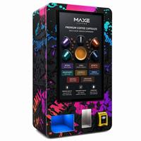 Distributeur automatique de capsules de café mural de 32 pouces, écran tactile 8 sélections, paiement MDB pour 80 pièces, pour thé et petits articles