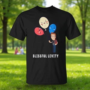 Camiseta Blissful Levity con Globos Bonitos, Ropa Promocional - Product Image 4