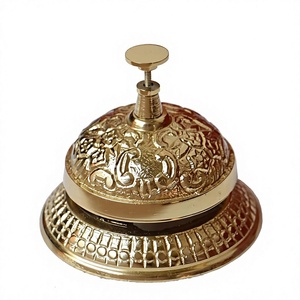 Luxury <b>Brass</b> Service <b>Bell</b> Vintage Hotel Reception Counter <b>Bell</b> Decorative Desk Call <b>Bell</b> Handmade Durable Home Restaurant Office - Product Image 1