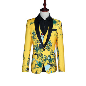 Costume di personalizzazione di fascia alta ricamato abito da uomo in <span class=keywords><strong>oro</strong></span> - Product Image 1